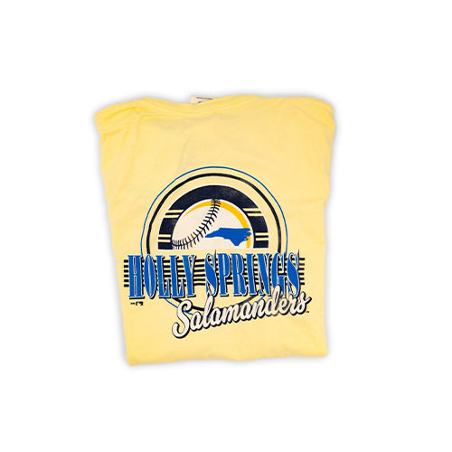 Holly Springs Salamanders Women's Yellow Comfort Colors V-Neck
