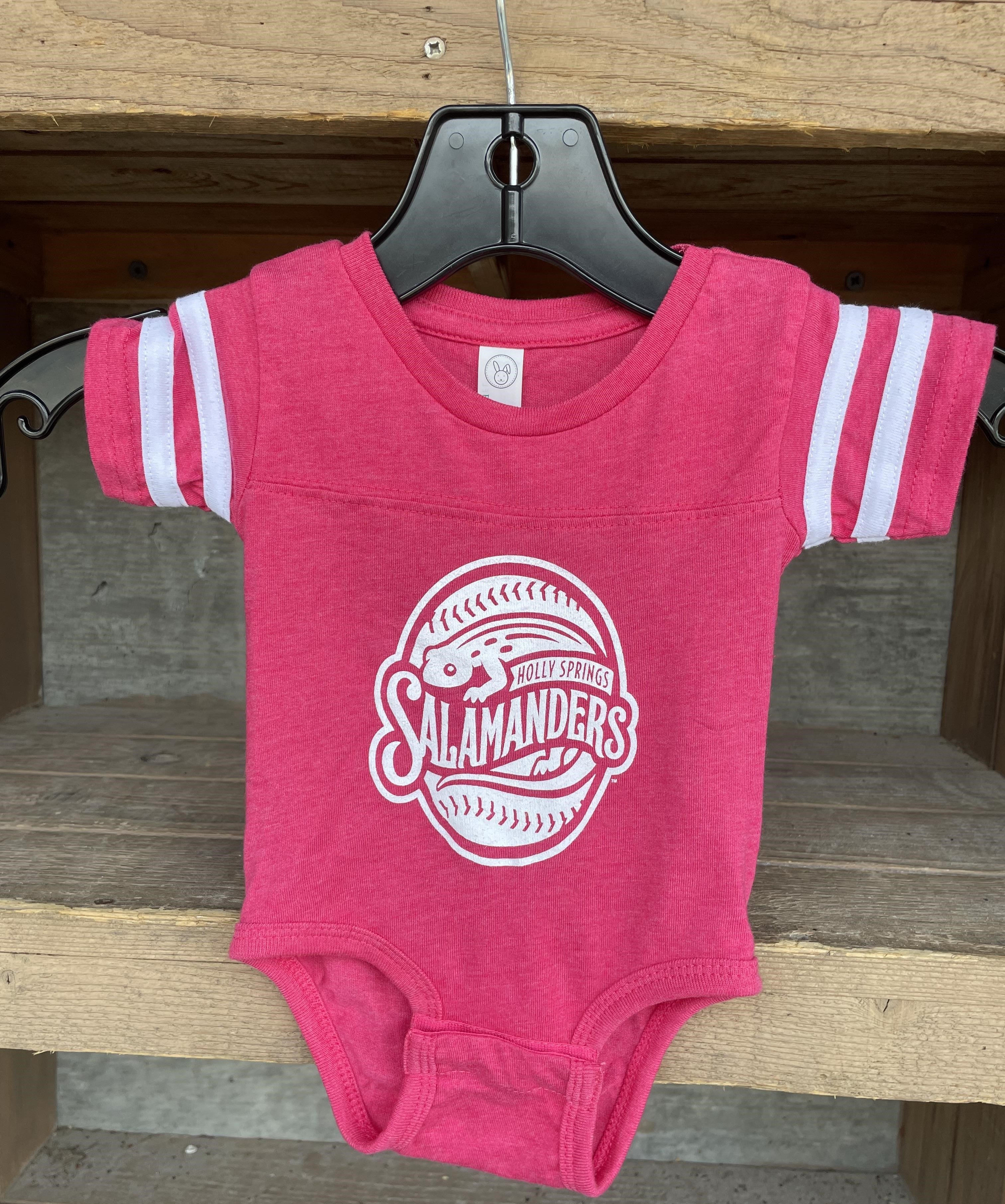 Holly Springs Salamanders Pink Baby Onesie
