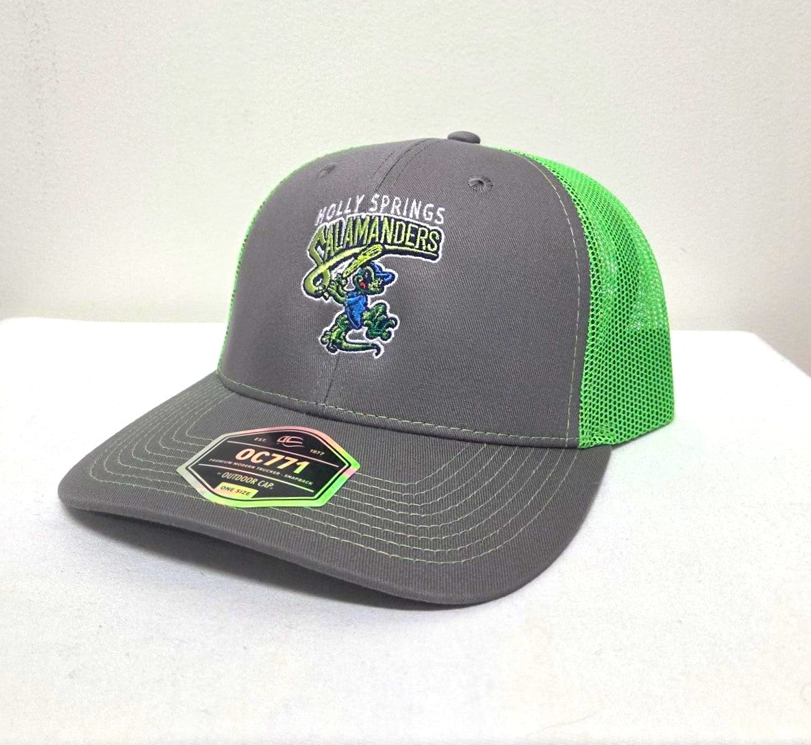 Holly Springs Salamanders Grey&Neon Trucker