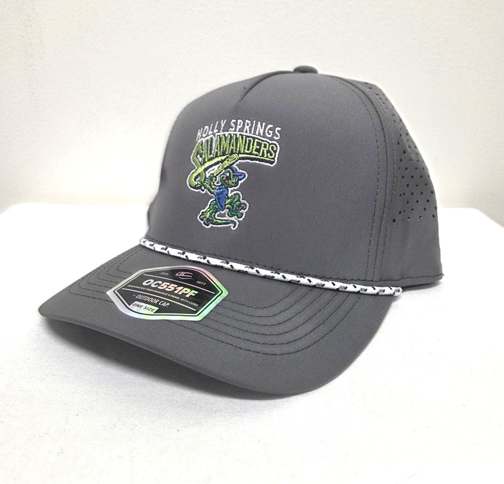 Holly Springs Salamanders Grey Golf Cap with Rope