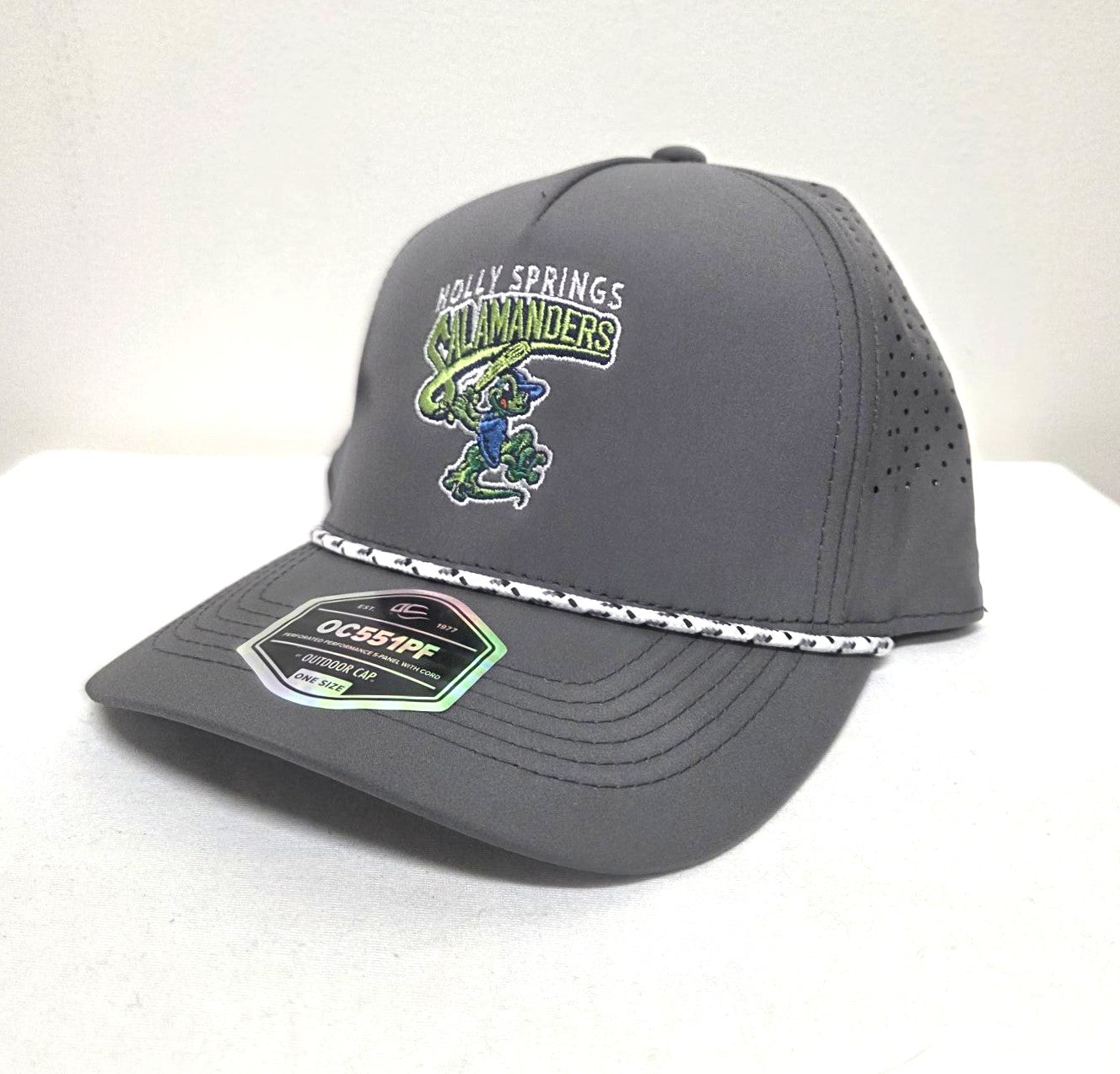 Holly Springs Salamanders Grey Golf Cap with Rope