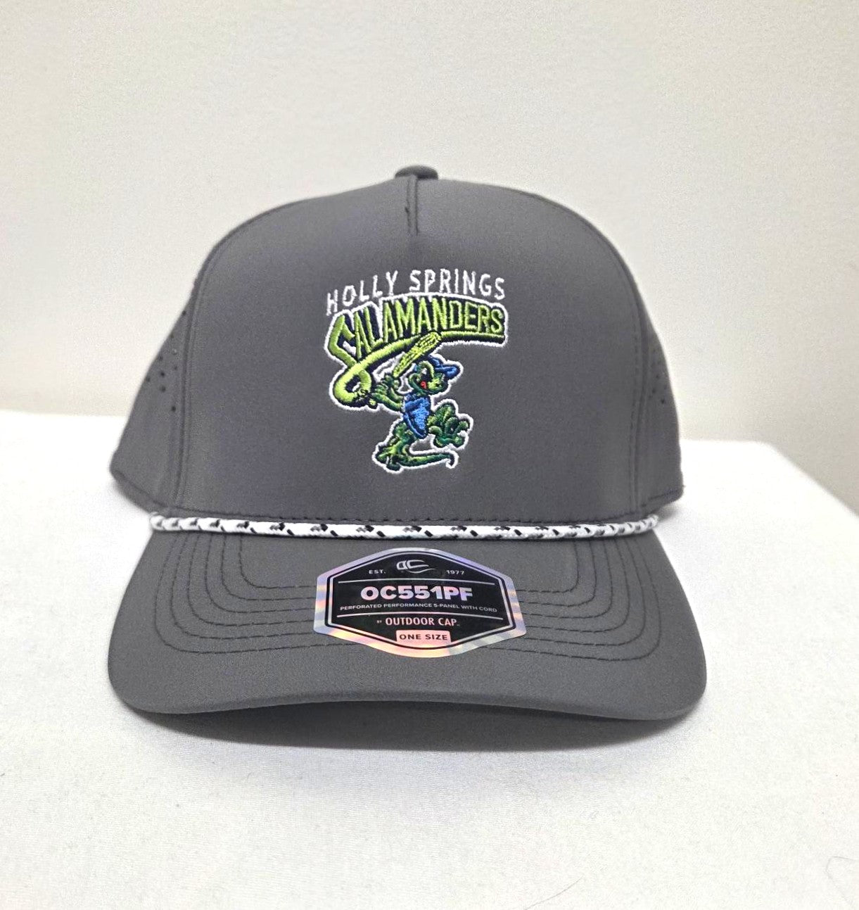 Holly Springs Salamanders Grey Golf Cap with Rope