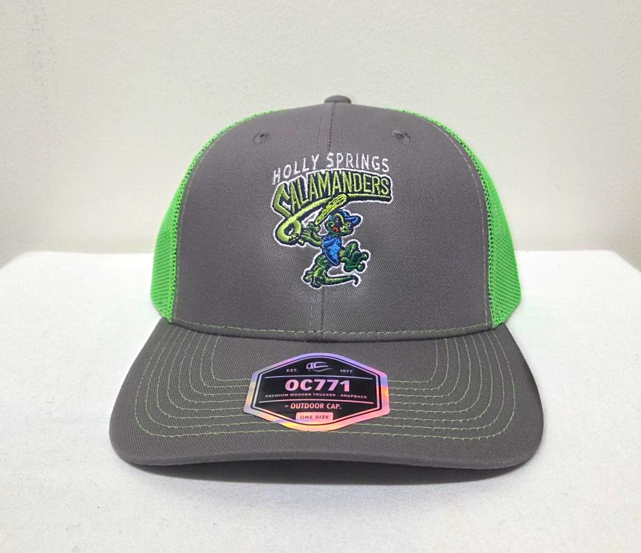 Holly Springs Salamanders Grey&Neon Trucker